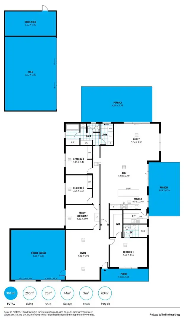 Floorplan of Homely rural property listing, 5 Dunlop Boulevard, Lewiston SA 5501