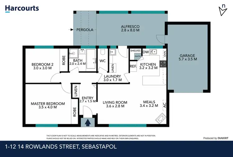 Floorplan of Homely townhouse listing, 1/12-14 Rowlands Street, Sebastopol VIC 3356