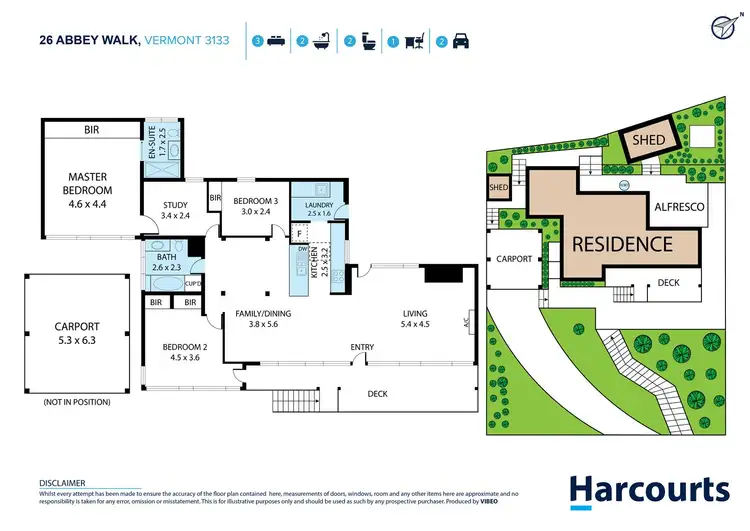 Floorplan of Homely house listing, 26 Abbey Walk, Vermont VIC 3133