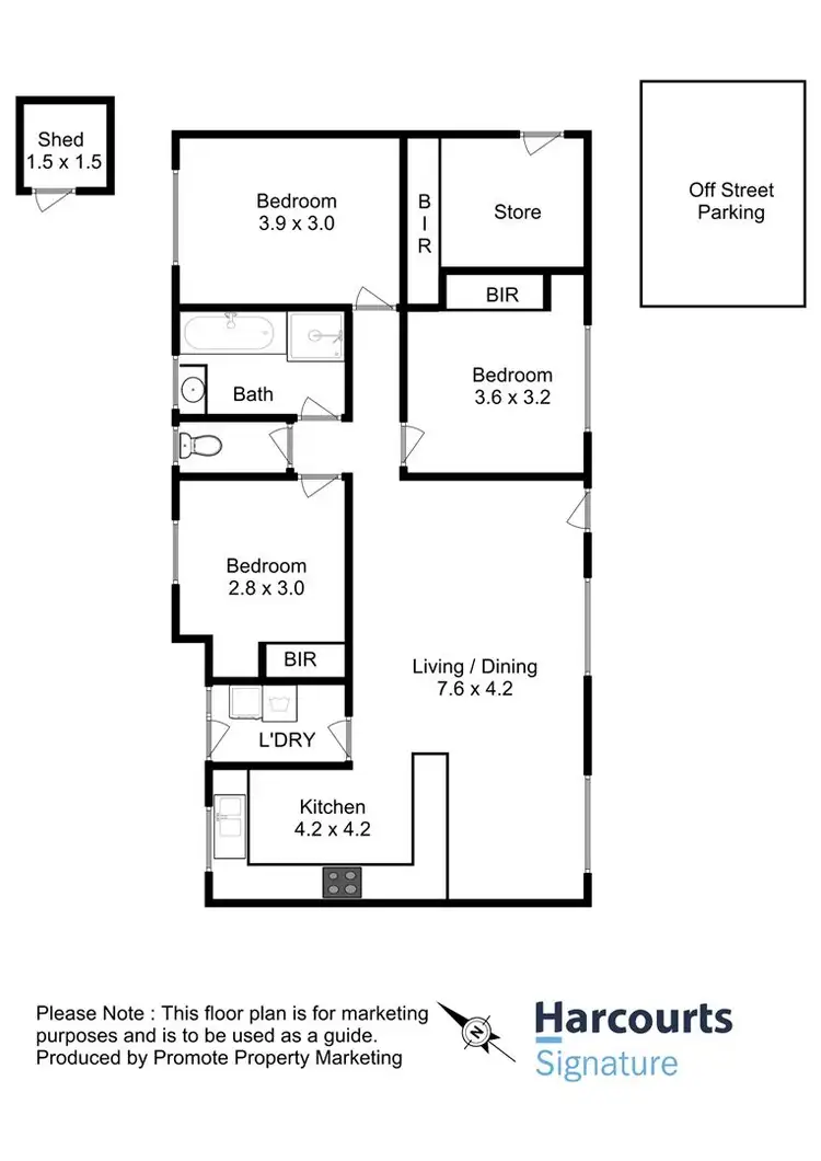 Floorplan of Homely unit listing, 6/11 Toongabbie Street, Midway Point TAS 7171