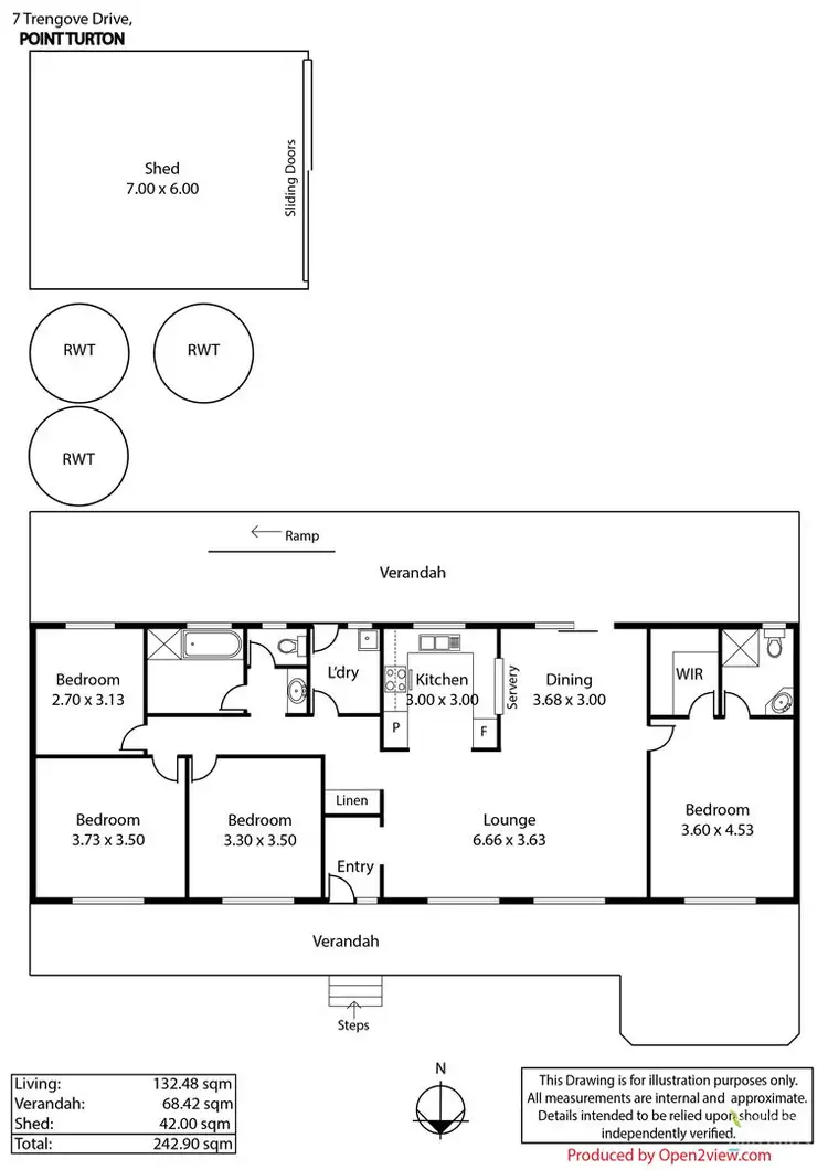 Floorplan of Homely house listing, 7 Trengove Drive, Point Turton SA 5575