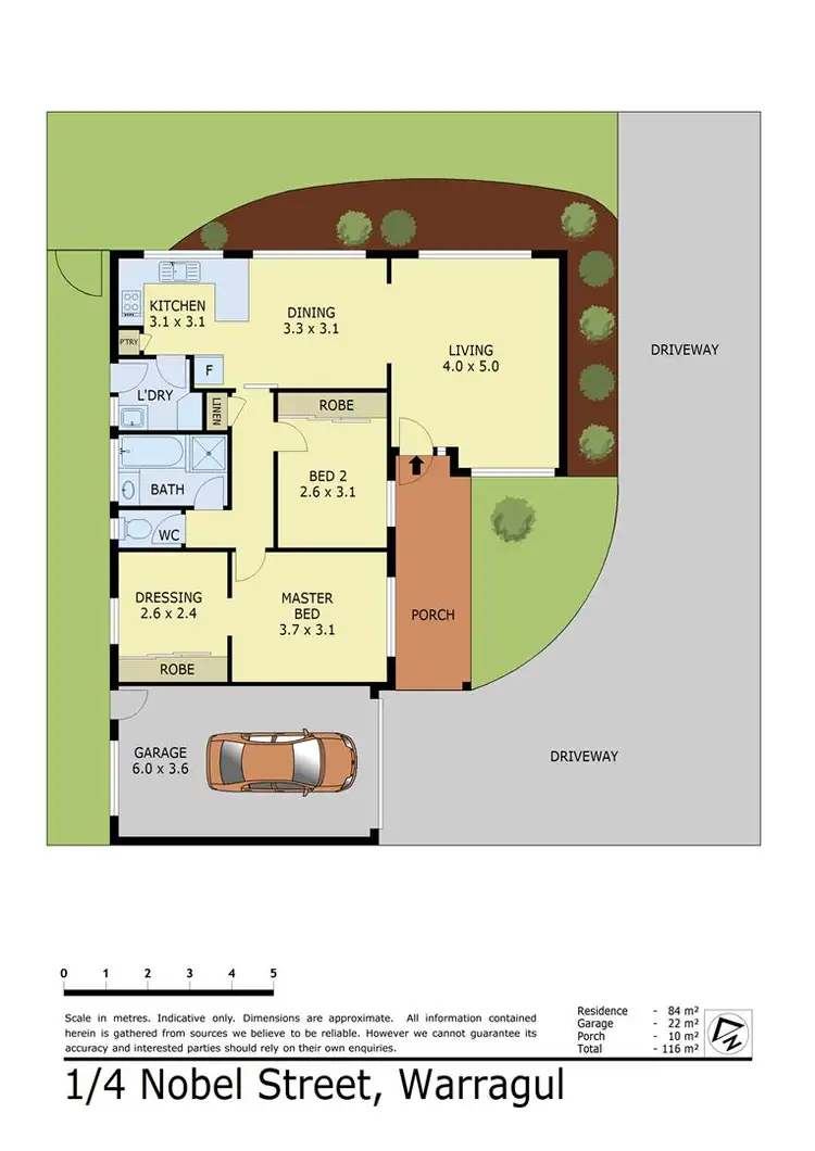 Floorplan of Homely unit listing, 1/4 Nobel Street, Warragul VIC 3820