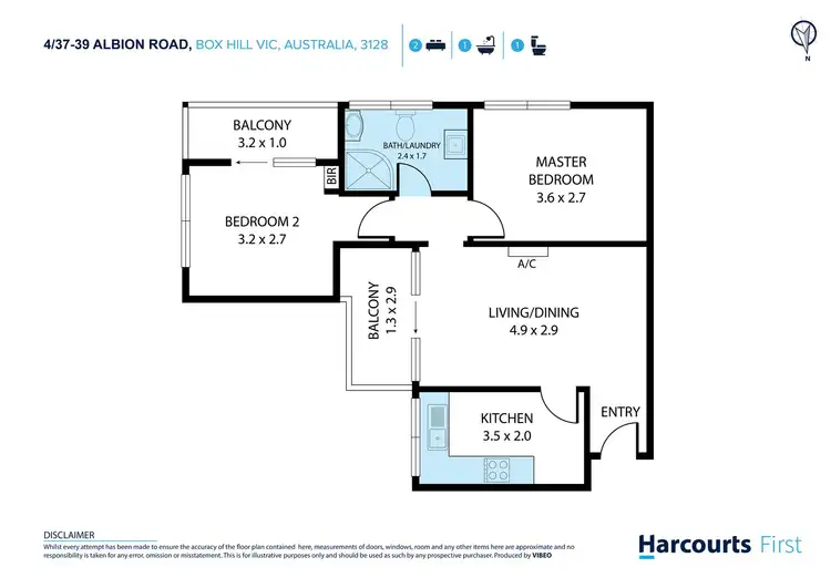 Floorplan of Homely apartment listing, 4/37-39 Albion Road, Box Hill VIC 3128