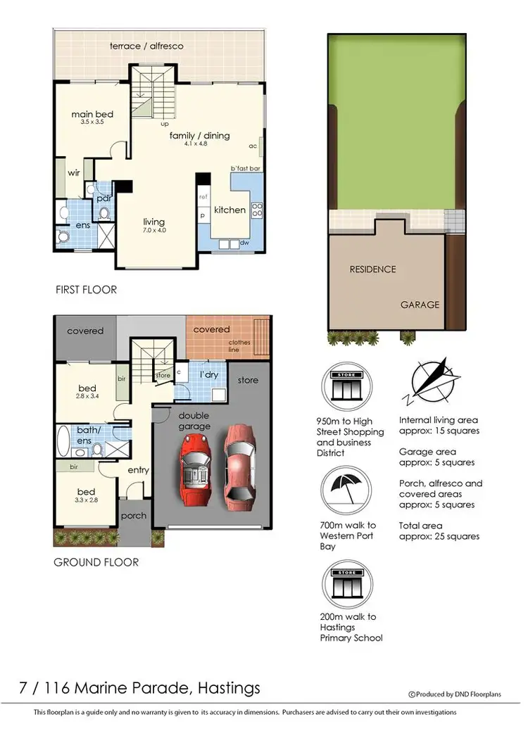 Floorplan of Homely townhouse listing, 7/116 Marine Parade, Hastings VIC 3915