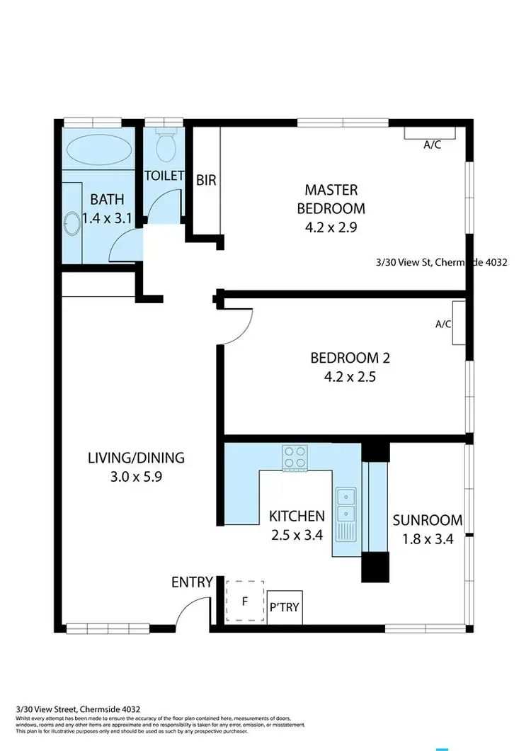 Floorplan of Homely unit listing, 3/30 View Street, Chermside QLD 4032