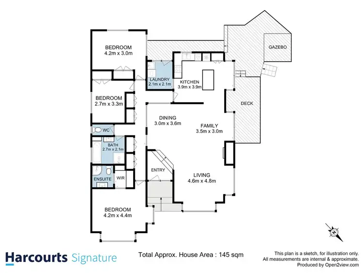 Floorplan of Homely house listing, 13 Namoi Place, Lenah Valley TAS 7008