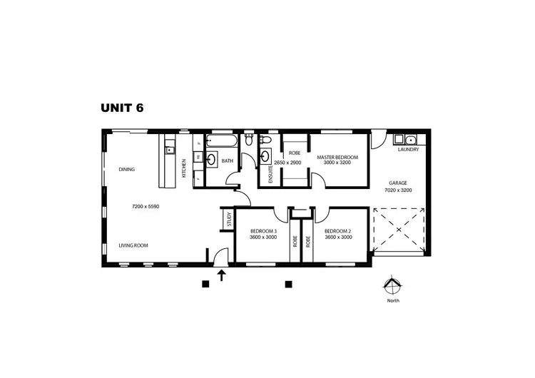 Floorplan of Homely unit listing, 3/60 Malcombe Street, Longford TAS 7301