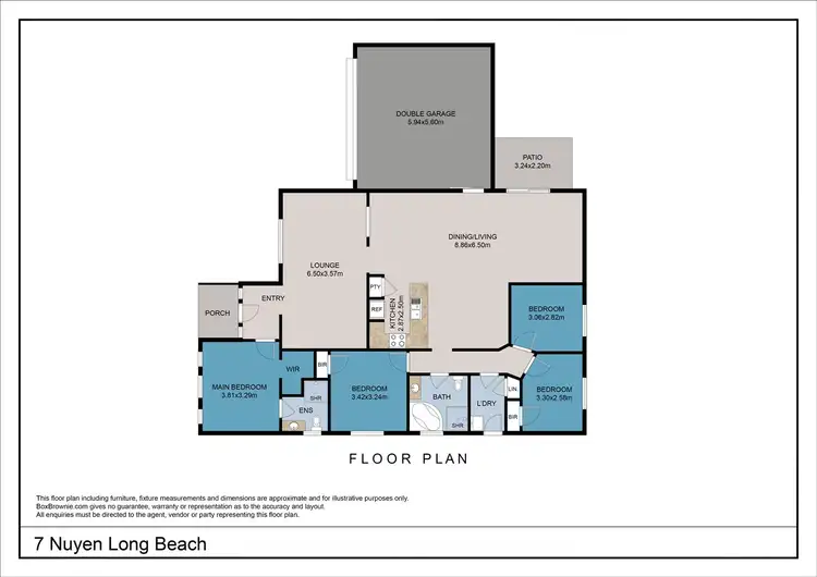 Floorplan of Homely house listing, 7 Nuyen Place, Long Beach NSW 2536
