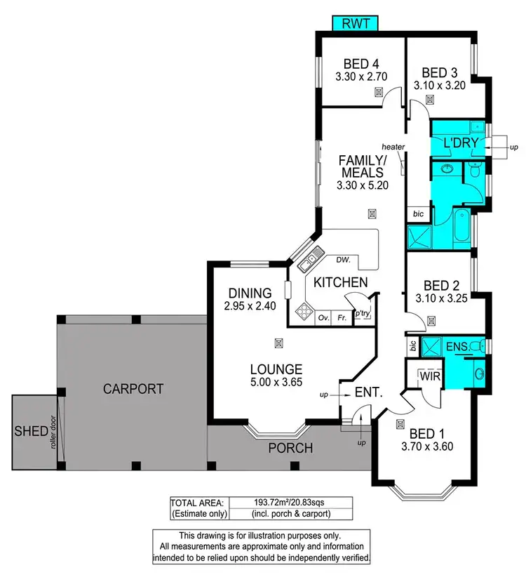 Floorplan of Homely house listing, 148 Perry Barr Road, Hallett Cove SA 5158