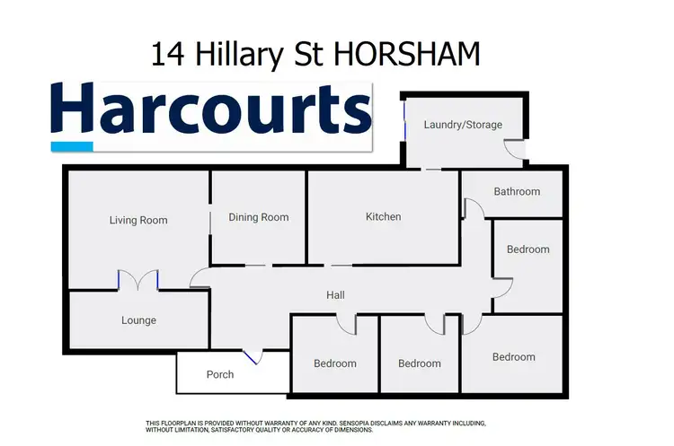 Floorplan of Homely house listing, 14 Hillary Street, Horsham VIC 3400