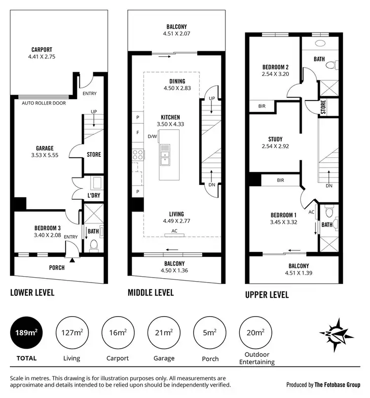 Floorplan of Homely townhouse listing, 4/78 The Strand, Mawson Lakes SA 5095