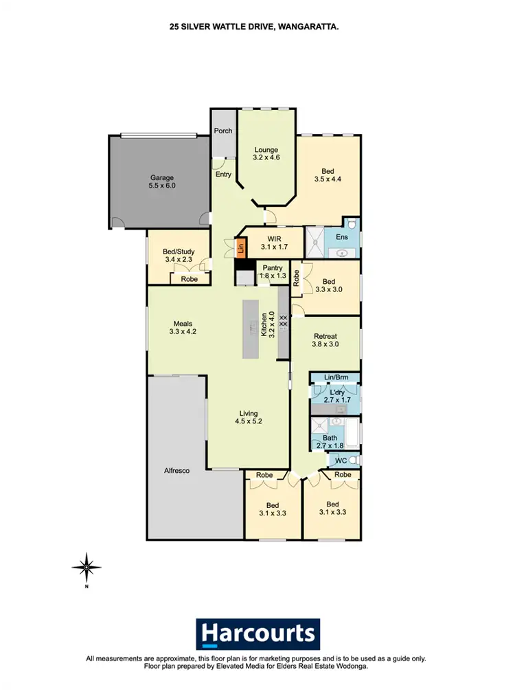 Floorplan of Homely house listing, 25 Silver Wattle Drive, Wangaratta VIC 3677