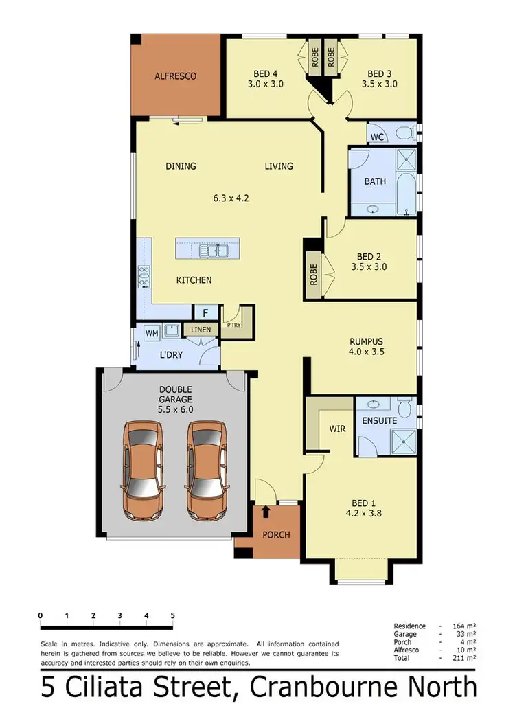 Floorplan of Homely house listing, 5 Ciliata Street, Cranbourne North VIC 3977