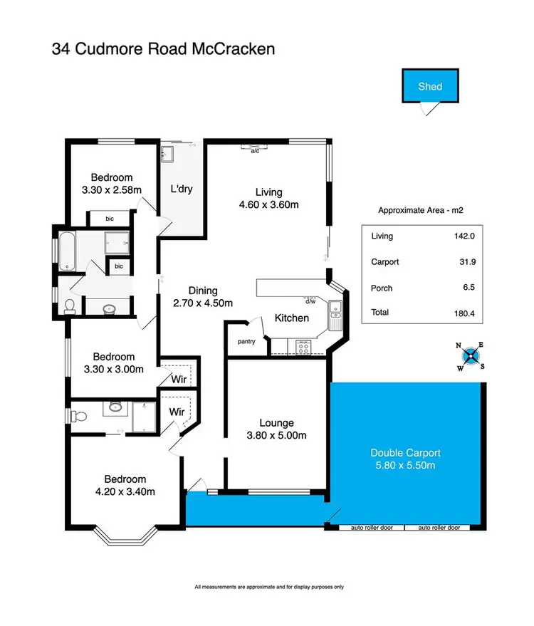 Floorplan of Homely house listing, 34 Cudmore Road, Mccracken SA 5211