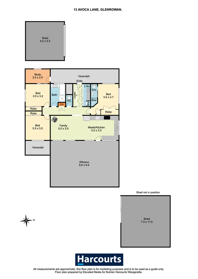 Floorplan of Homely house listing, 13 Avoca Lane, Glenrowan VIC 3675