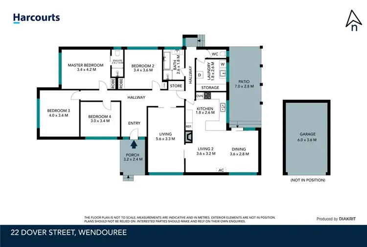 Floorplan of Homely house listing, 22 Dover Street, Wendouree VIC 3355
