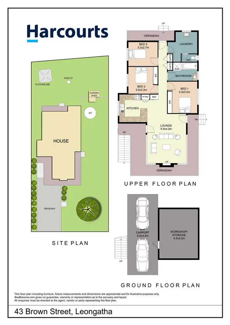 Floorplan of Homely house listing, 43 Brown Street, Leongatha VIC 3953
