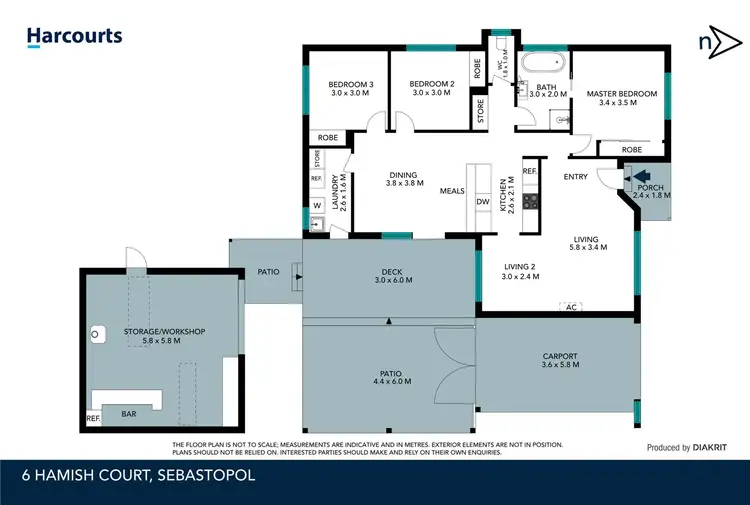 Floorplan of Homely house listing, 6 Hamish Court, Sebastopol VIC 3356