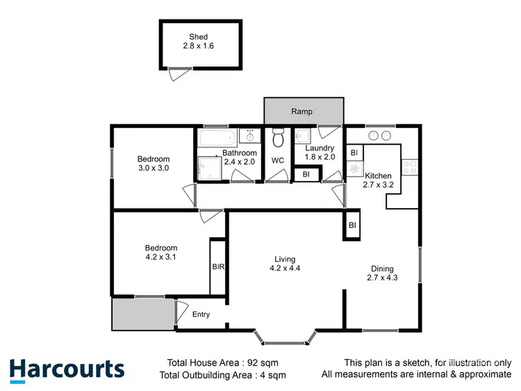 Floorplan of Homely unit listing, 11/528 Main Road, Montrose TAS 7010
