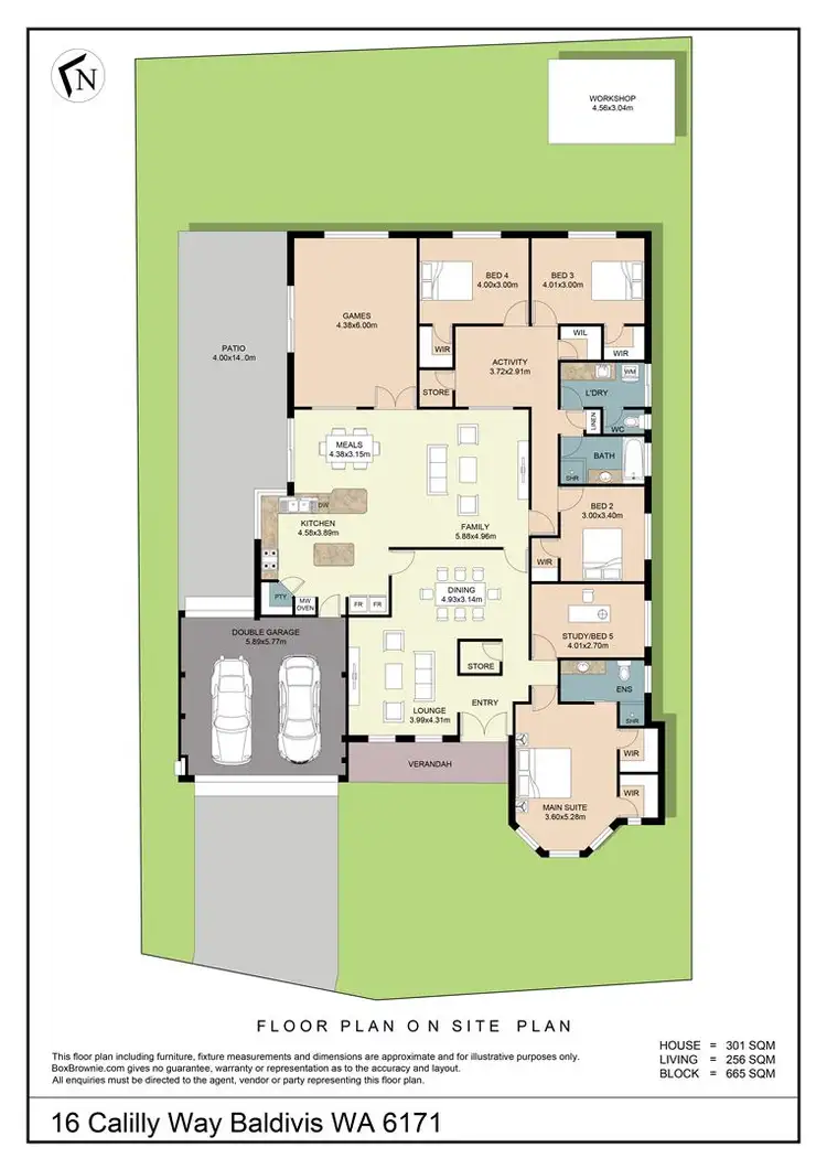 Floorplan of Homely house listing, 16 Calilly Way, Baldivis WA 6171