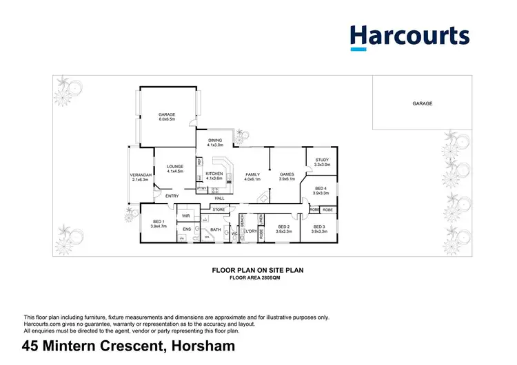 Floorplan of Homely house listing, 45 Mintern Crescent, Horsham VIC 3400
