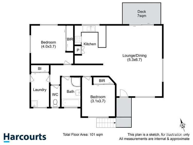 Floorplan of Homely unit listing, 4/6 Bluegum Court, Claremont TAS 7011
