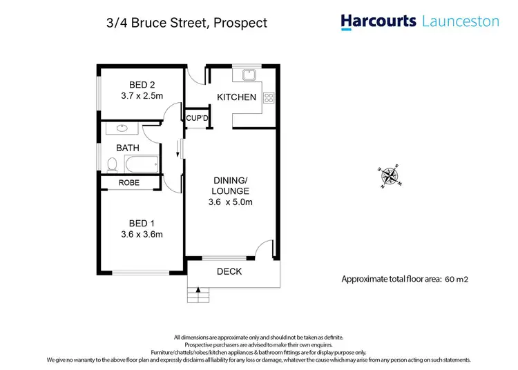 Floorplan of Homely unit listing, 3/4 Bruce Street, Prospect TAS 7250
