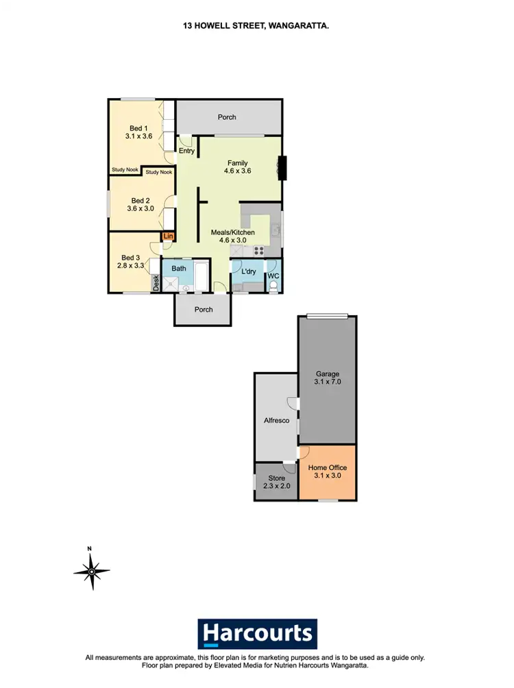 Floorplan of Homely house listing, 13 Howell Street, Wangaratta VIC 3677