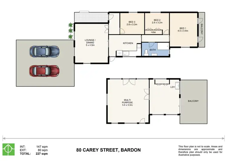 Floorplan of Homely house listing, 80 Carey Street, Bardon QLD 4065