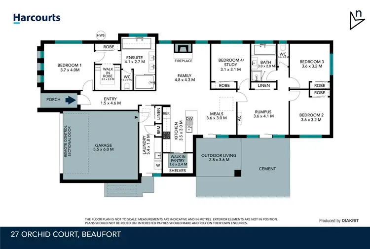 Floorplan of Homely house listing, 27 Orchid Court, Beaufort VIC 3373