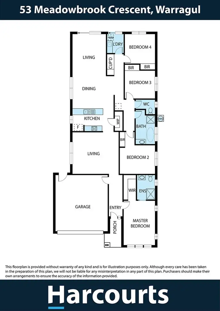 Floorplan of Homely house listing, 53 Meadowbrook Crescent, Warragul VIC 3820