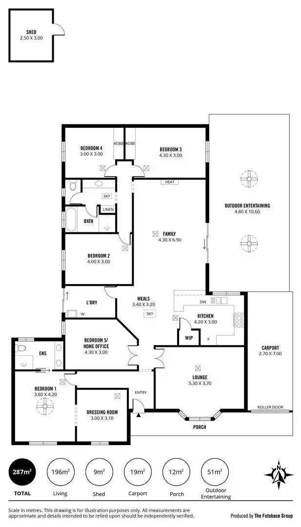 Floorplan of Homely house listing, 5 Dylan Court, Woodcroft SA 5162