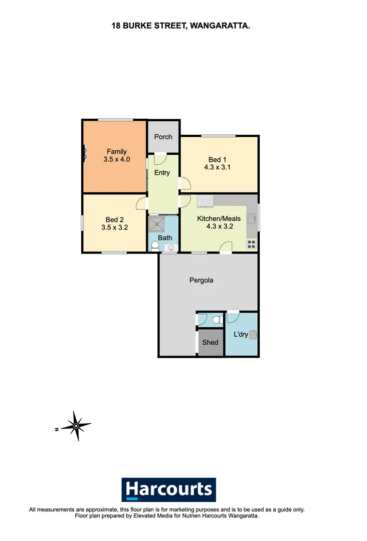 Floorplan of Homely house listing, 18 Burke Street, Wangaratta VIC 3677