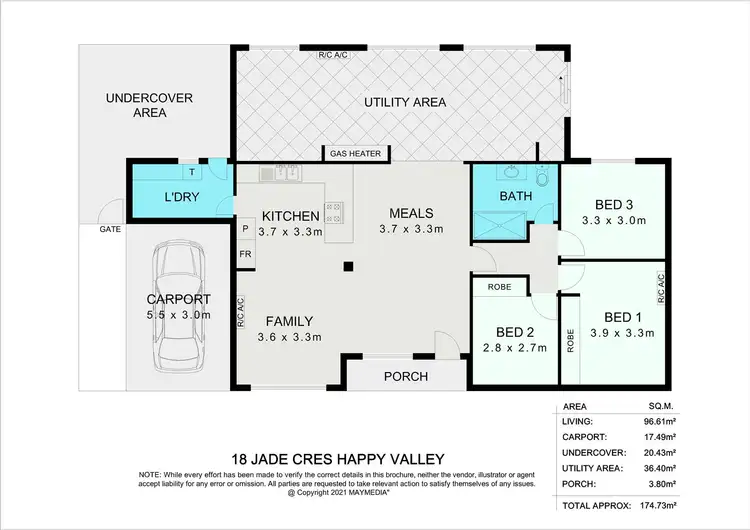 Floorplan of Homely house listing, 18 Jade Crescent, Happy Valley SA 5159
