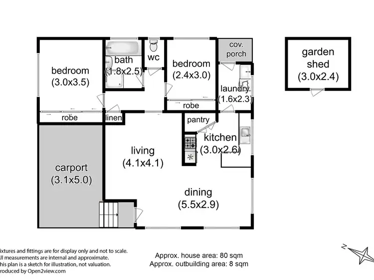 Floorplan of Homely unit listing, 6/5 Louisa Street, Cygnet TAS 7112