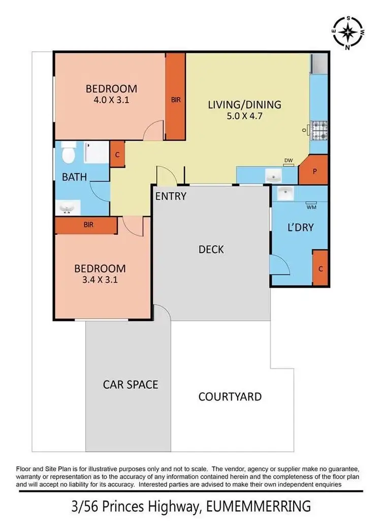 Floorplan of Homely unit listing, 3/56 Princes Highway, Eumemmerring VIC 3177