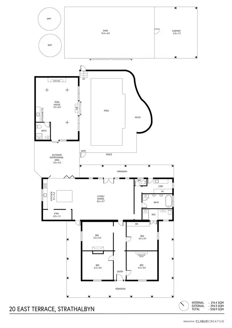 Floorplan of Homely house listing, 20 East Terrace, Strathalbyn SA 5255
