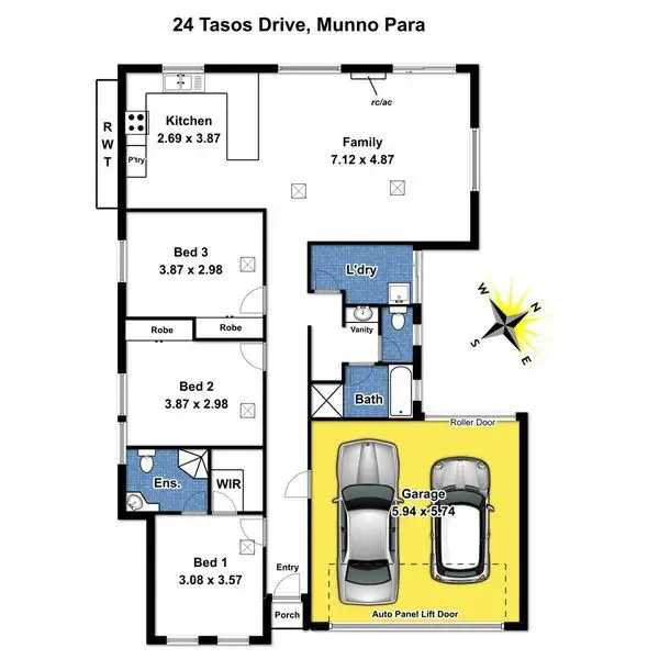 Floorplan of Homely house listing, 24 Tasos Drive, Munno Para West SA 5115