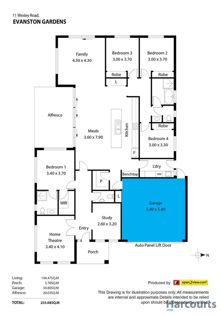 Floorplan of Homely house listing, 11 Wesley Road, Evanston Gardens SA 5116