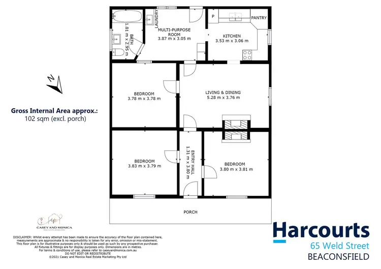 Floorplan of Homely house listing, 65 Weld Street, Beaconsfield TAS 7270