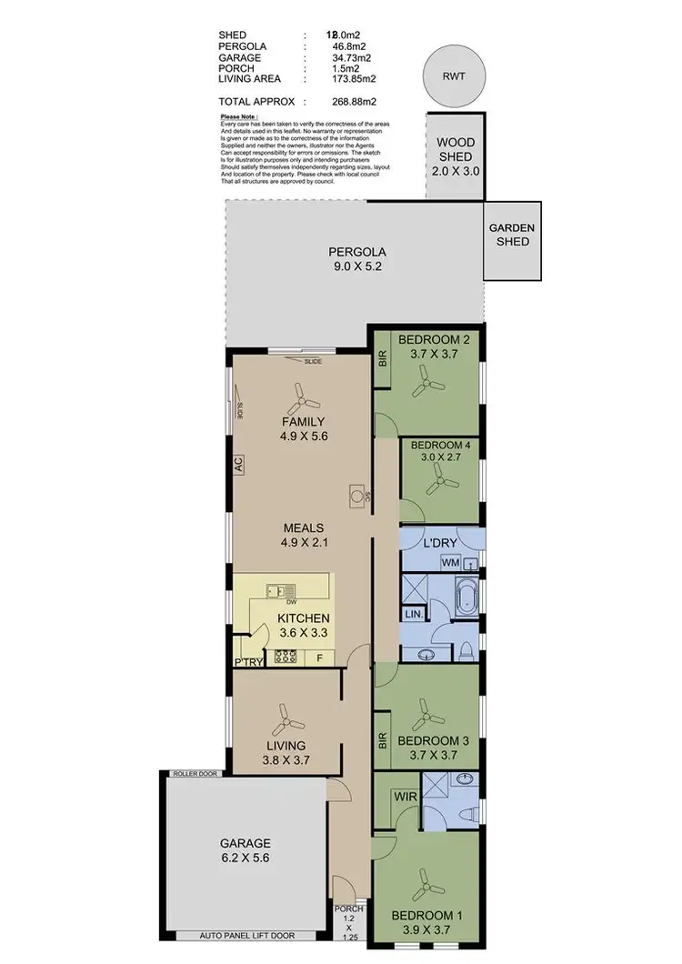 Floorplan of Homely house listing, 44 Fiora Court, Littlehampton SA 5250
