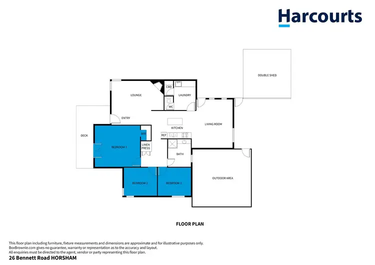 Floorplan of Homely house listing, 26 Bennett Road, Horsham VIC 3400