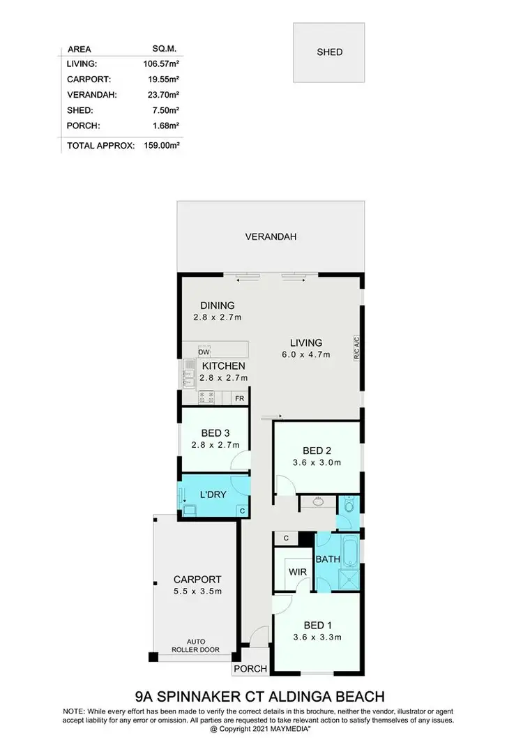 Floorplan of Homely house listing, 9A Spinnaker Court, Aldinga Beach SA 5173