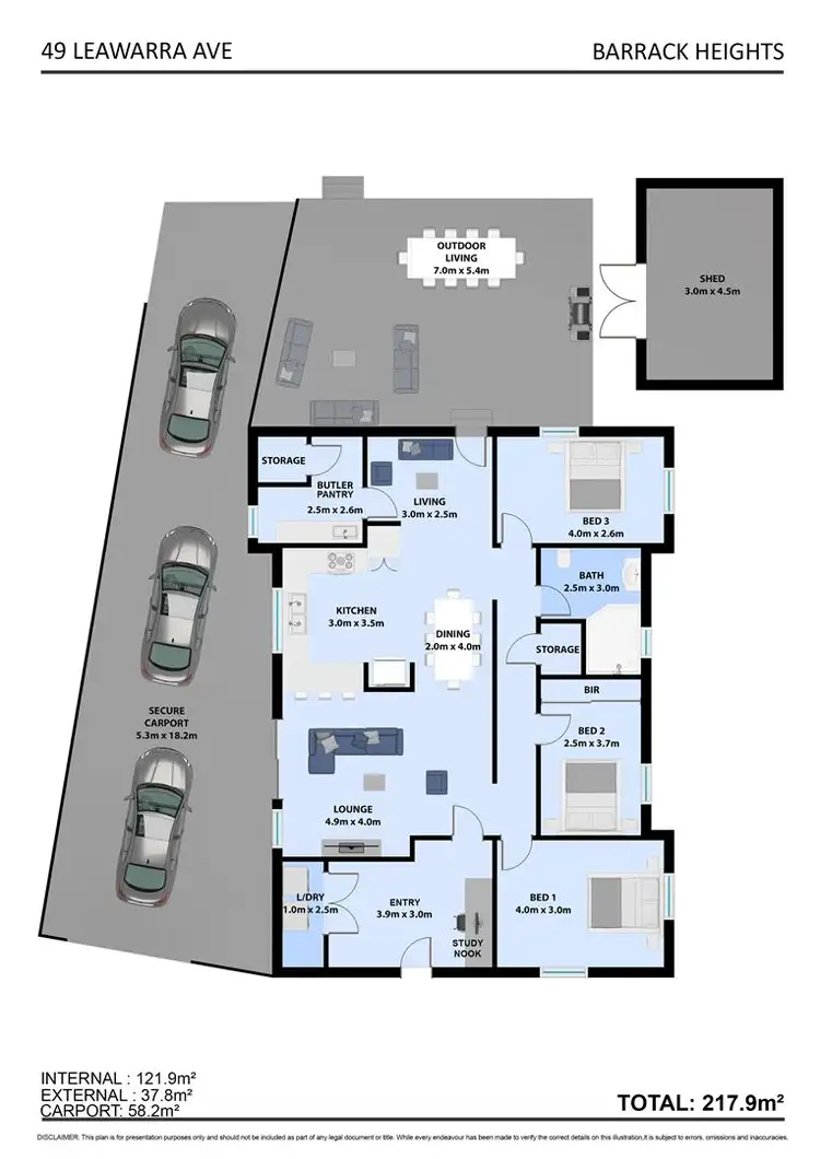 Floorplan of Homely house listing, 49 Leawarra Avenue, Barrack Heights NSW 2528