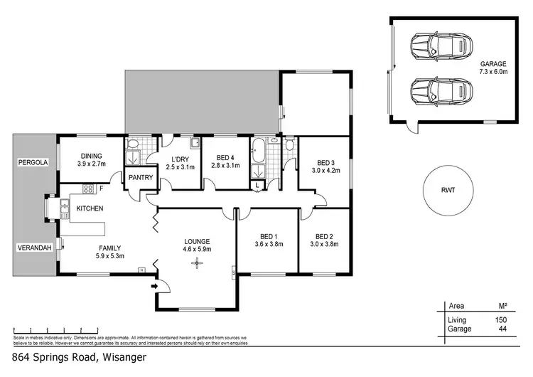 Floorplan of Homely rural property listing, 864 Springs Road, Wisanger SA 5223