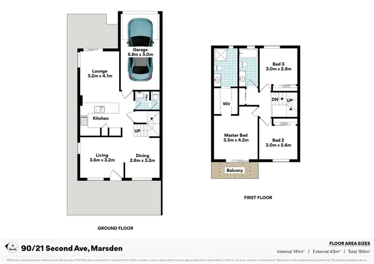 Floorplan of Homely townhouse listing, 90/21 Second Avenue, Marsden QLD 4132