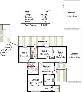 Floorplan of Homely house listing, 8 Brigalo Street, Gawler West SA 5118