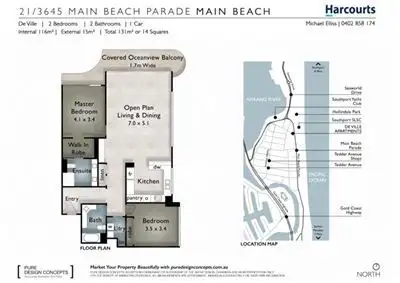 Floorplan of Homely unit listing, 21/3645 Main Beach Parade, Main Beach QLD 4217