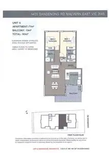Floorplan of Homely apartment listing, 6/1405 Dandenong Road, Malvern East VIC 3145