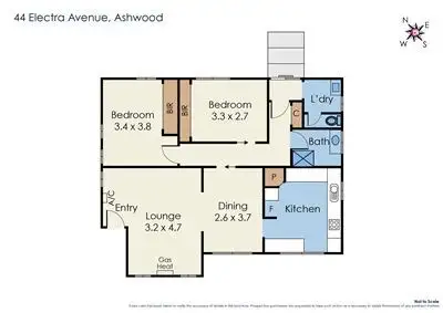 Floorplan of Homely house listing, 44 Electra Avenue, Ashwood VIC 3147